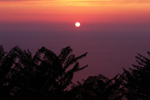 01.09.2008 - Sonnenuntergang unserer Terrasse in Amantea