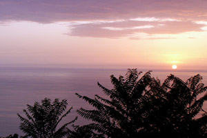 05.09.2008 - Sonnenuntergang unserer Terrasse in Amantea