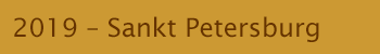2019 - Sankt Petersburg