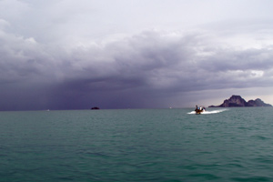 04.01.2010 - Heftiges Gewitter bei der Rückkehr