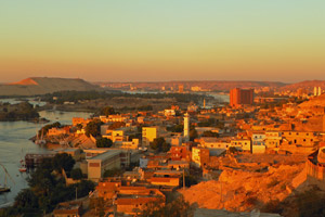 17-02-13 - Aswan blazed in the sunset light