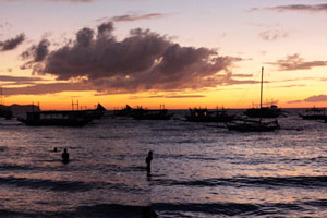 10.01.2016 - Sonnenuntergang am White Beach