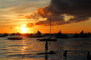 13.01.2016 - Sonnenuntergang am White Beach