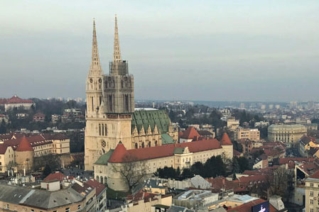 23.12.2018 - Blick vom 360Â° Observation Deck auf Zagreb