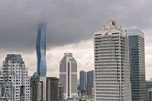 16.12.2025 - Wolkenverhangener Blick aus dem Hotelzimmer